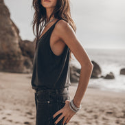 Dark Low Back Base Tank Top