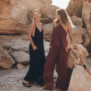Black Maxi Dress – Slip Dress with V-Neck & Low Back