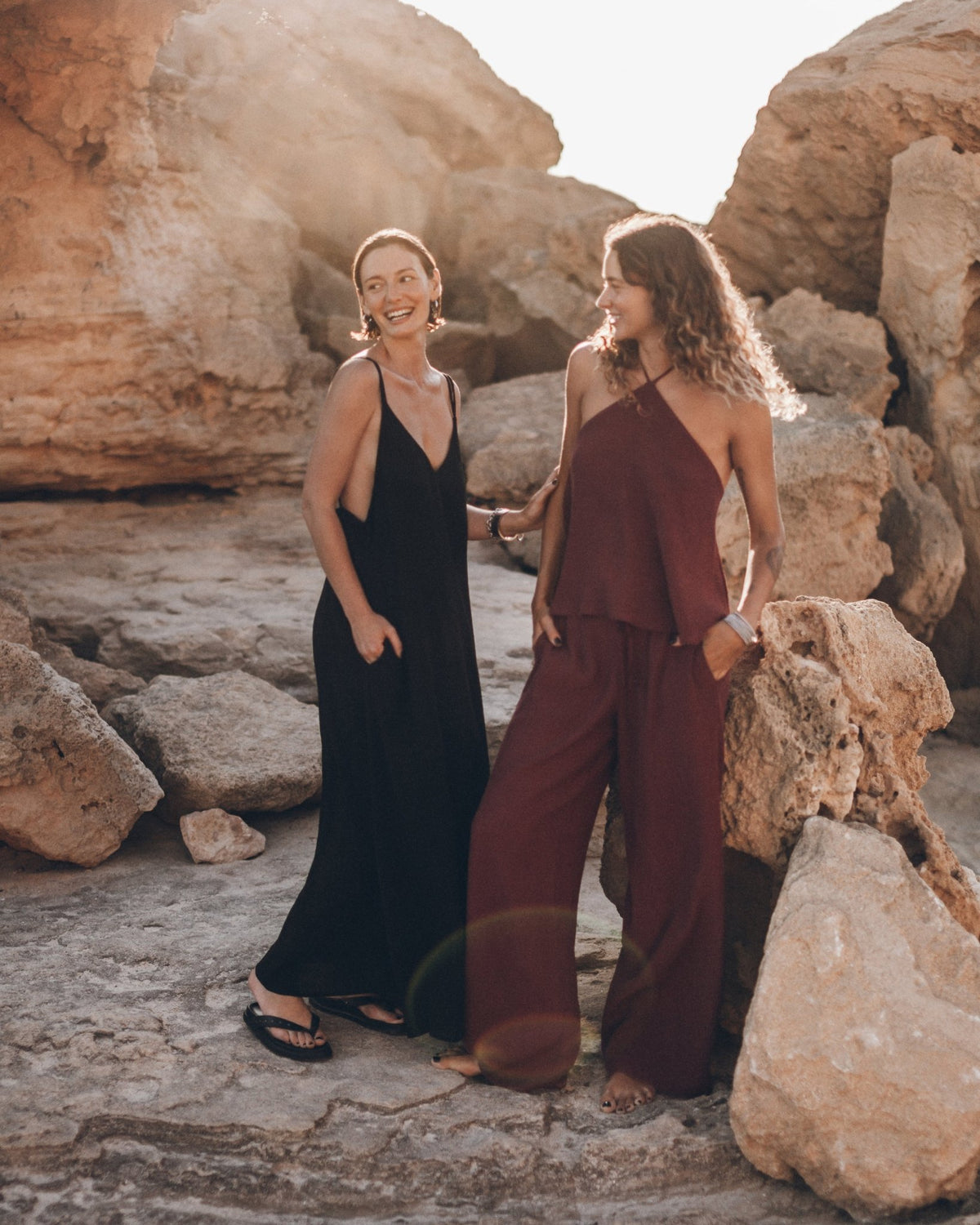 Black Maxi Dress – Slip Dress with V-Neck & Low Back