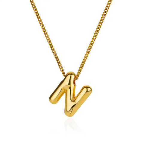 Chunky Initial Letter Necklace