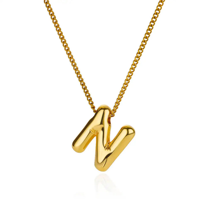 Chunky Initial Letter Necklace