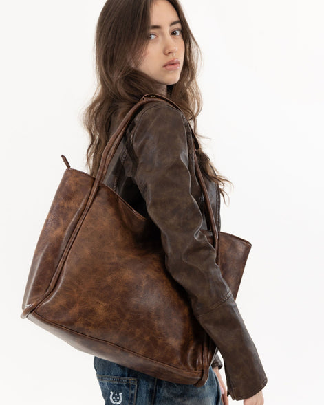 Blair Tote Bag – Structured Vegan Leather Tote