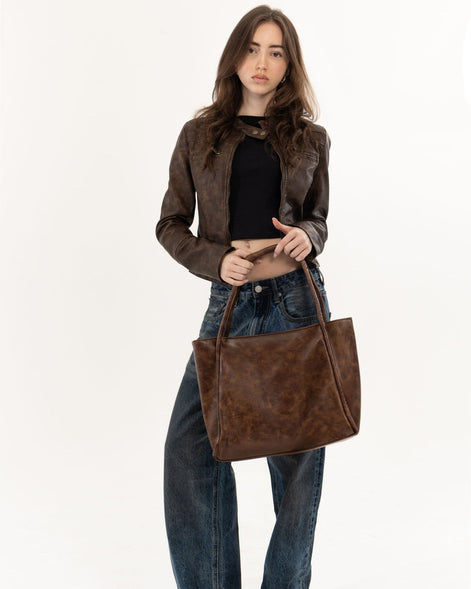 Blair Tote Bag – Structured Vegan Leather Tote