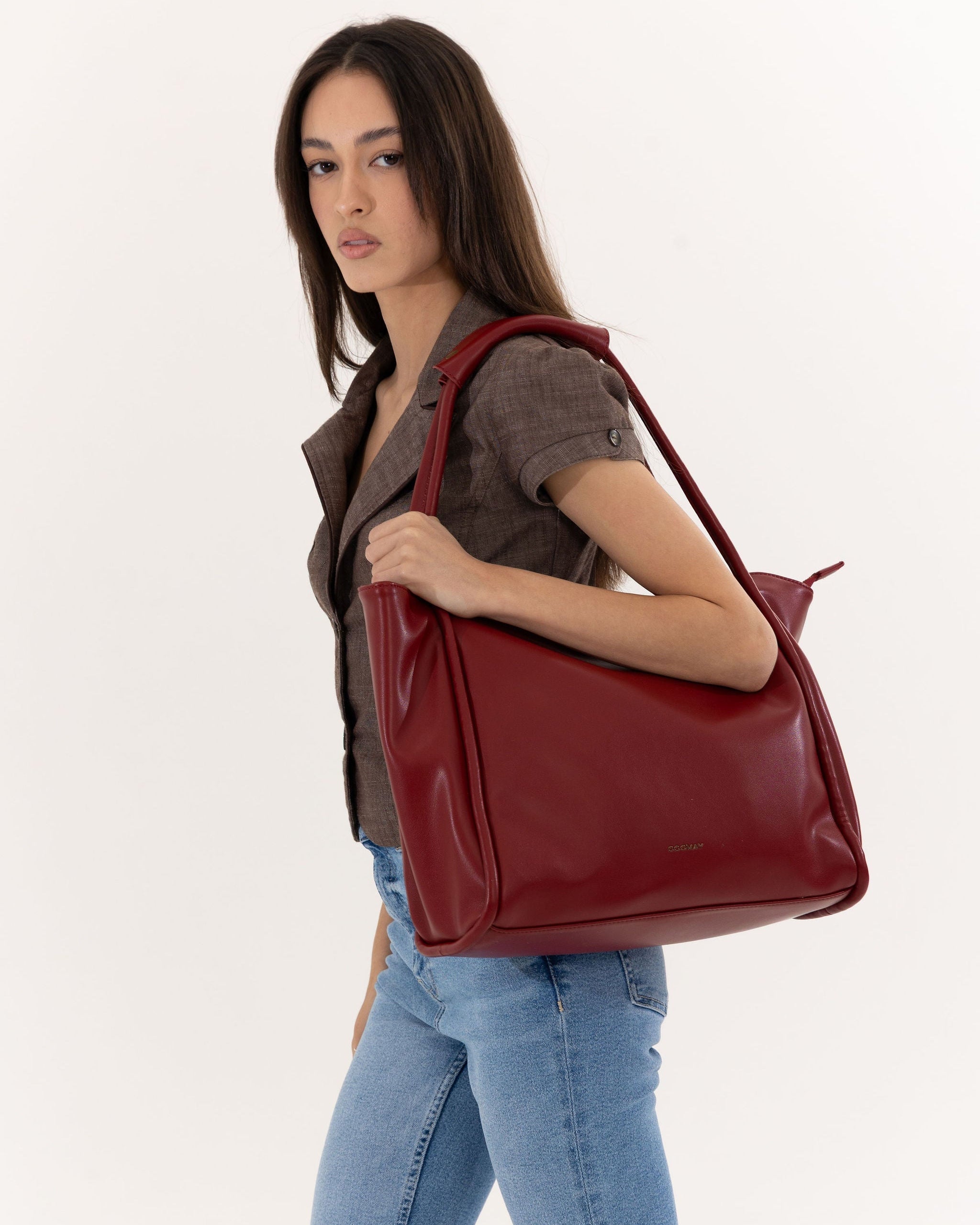 Blair Tote Bag – Structured Vegan Leather Tote
