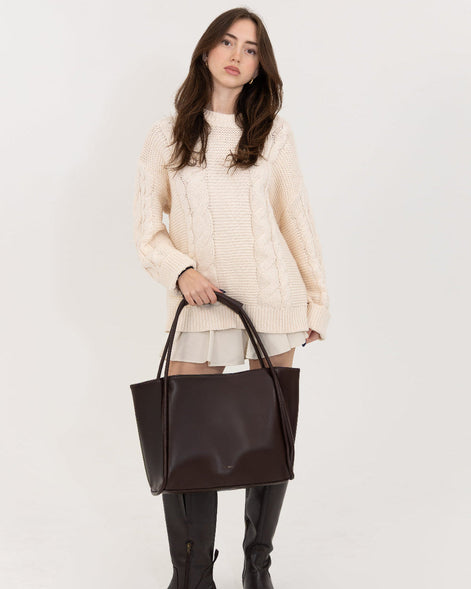 Blair Tote Bag – Structured Vegan Leather Tote