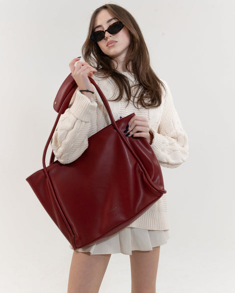 Blair Tote Bag – Structured Vegan Leather Tote