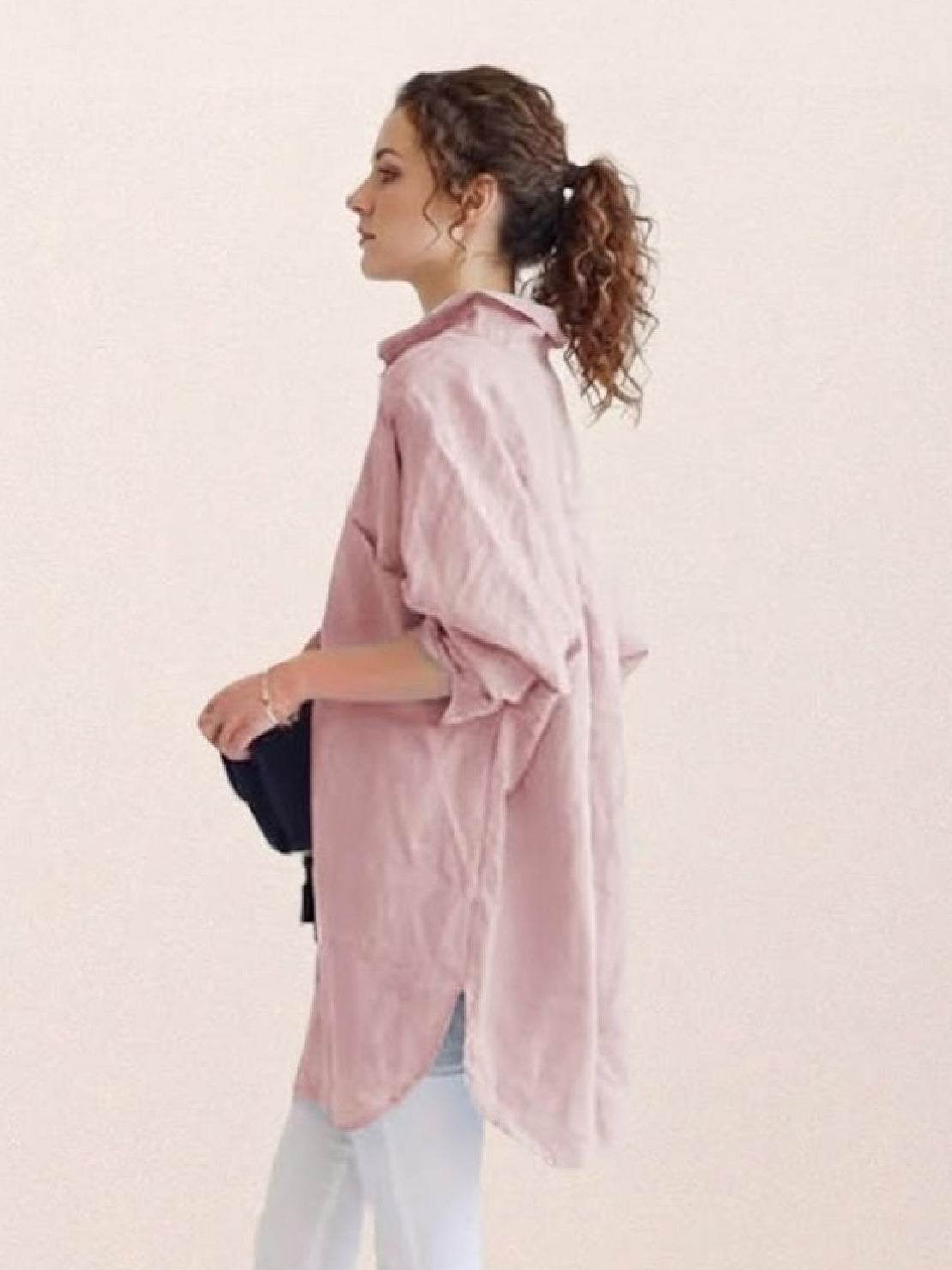Oversized 100% Cotton Linen Shirt