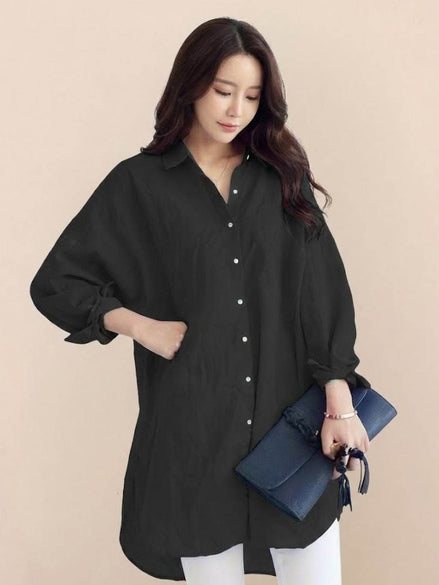 Oversized 100% Cotton Linen Shirt