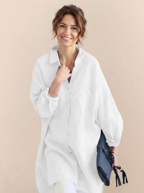 Oversized 100% Cotton Linen Shirt
