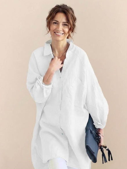 Oversized 100% Cotton Linen Shirt