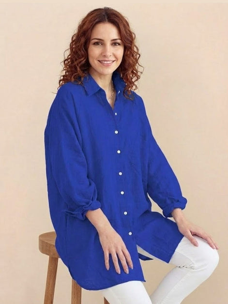 Oversized 100% Cotton Linen Shirt