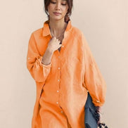 Oversized 100% Cotton Linen Shirt