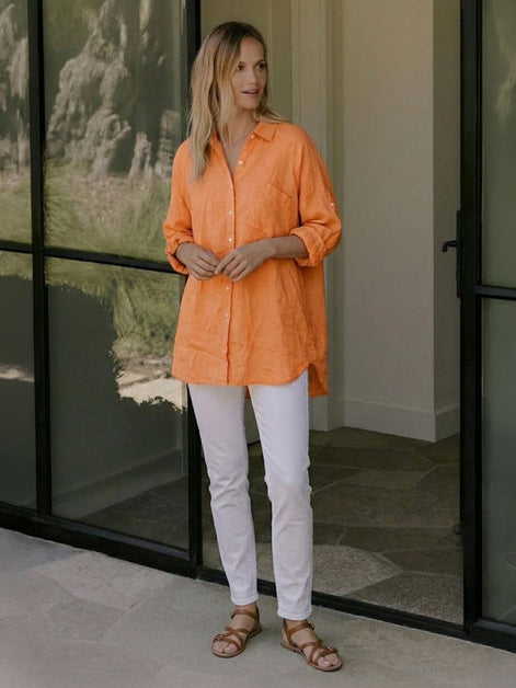 Oversized 100% Cotton Linen Shirt