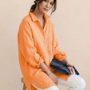 Oversized 100% Cotton Linen Shirt