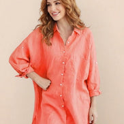 Oversized 100% Cotton Linen Shirt