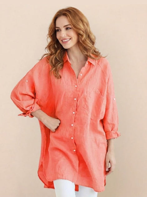 Oversized 100% Cotton Linen Shirt