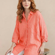 Oversized 100% Cotton Linen Shirt