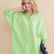 Oversized 100% Cotton Linen Shirt