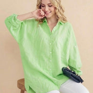 Oversized 100% Cotton Linen Shirt