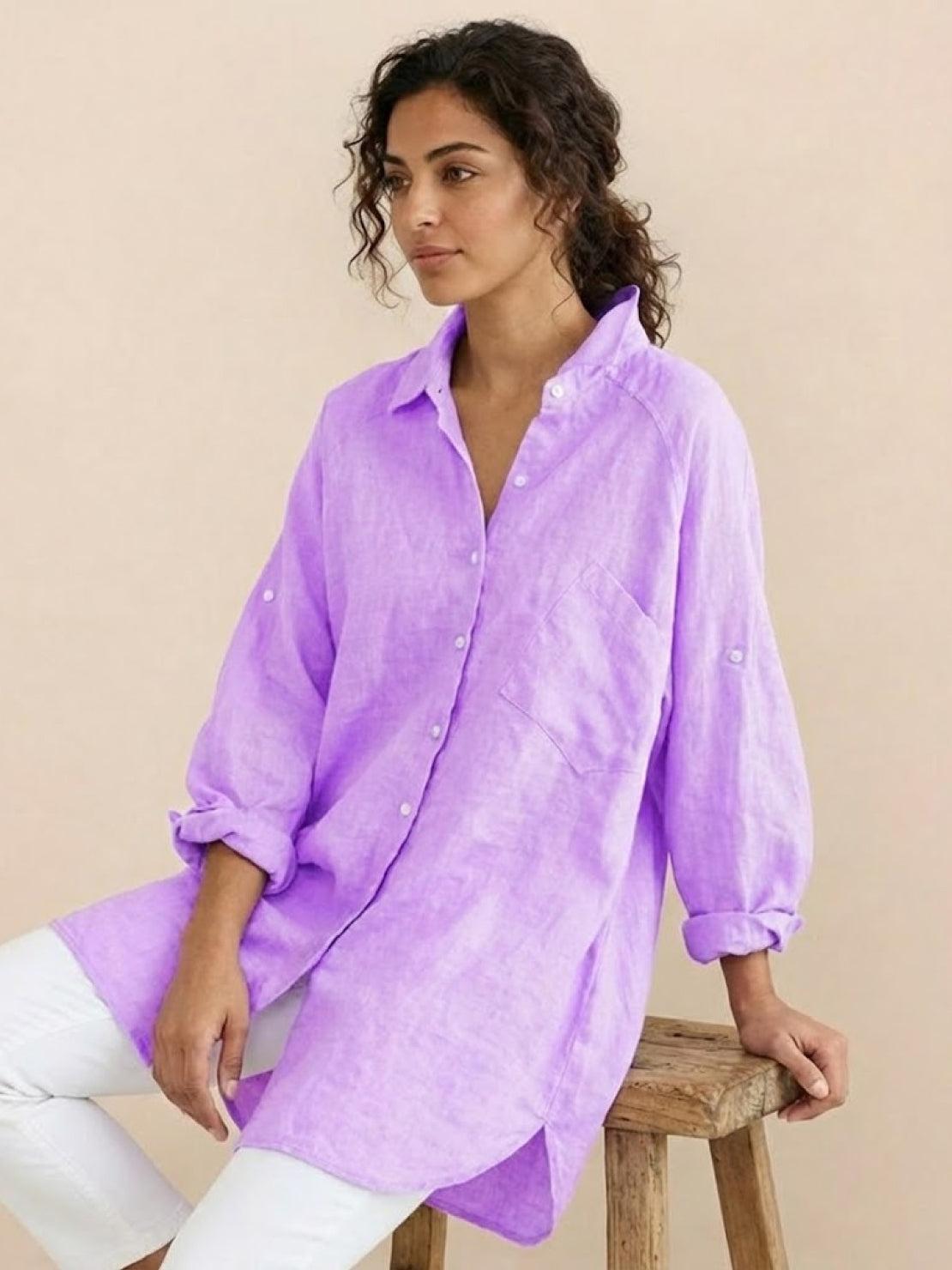 Oversized 100% Cotton Linen Shirt