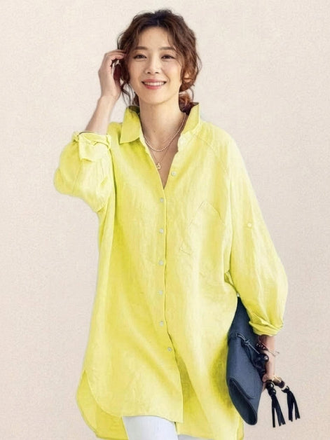 Oversized 100% Cotton Linen Shirt