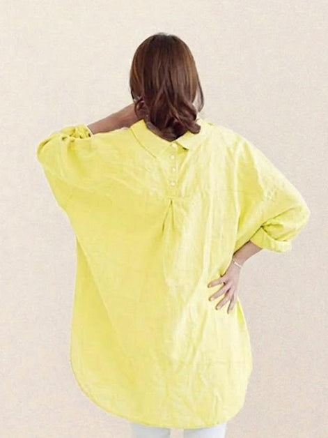 Oversized 100% Cotton Linen Shirt