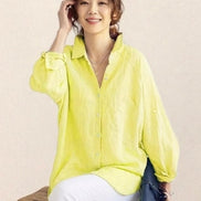 Oversized 100% Cotton Linen Shirt
