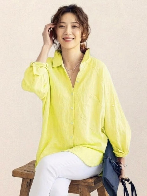 Oversized 100% Cotton Linen Shirt