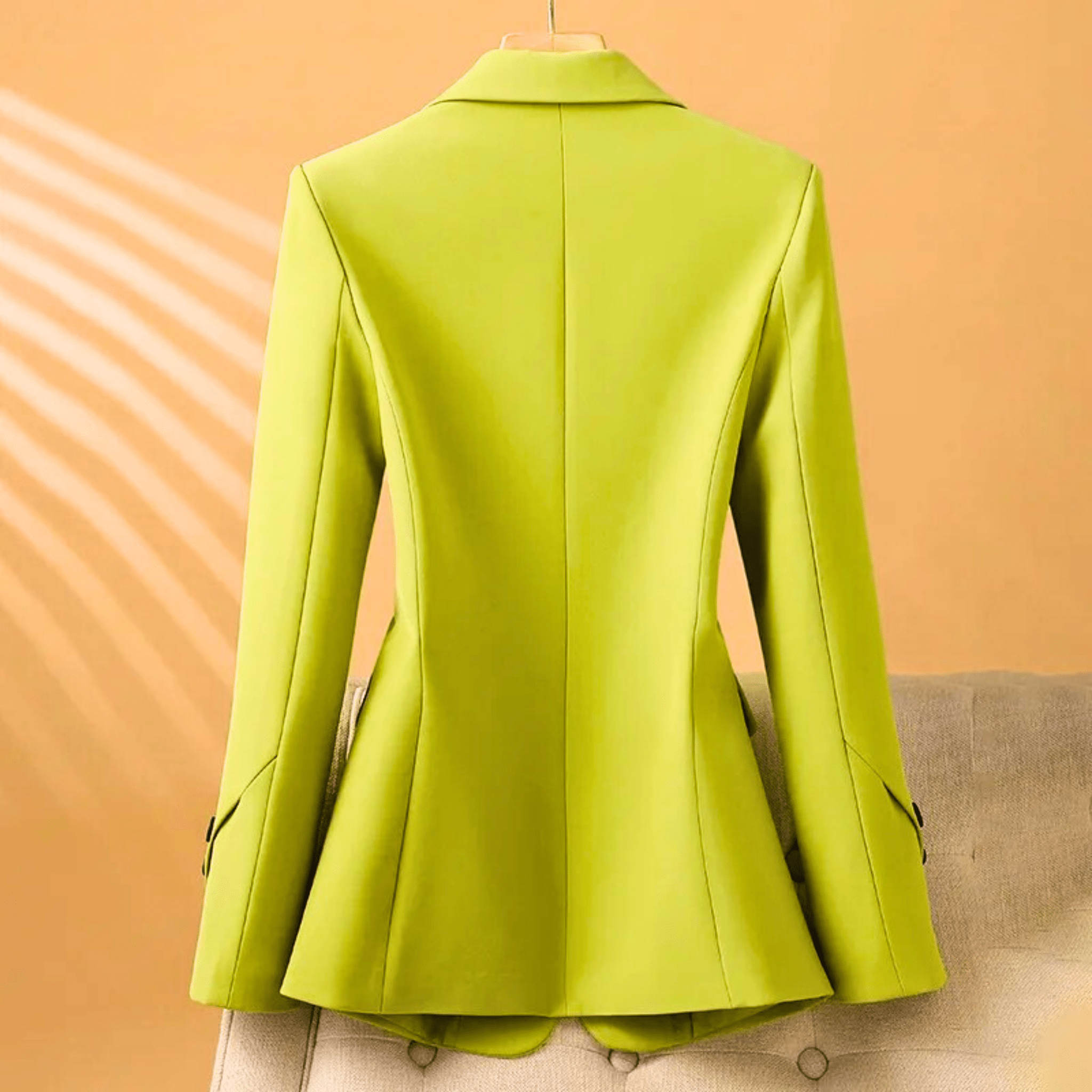 Cotton tailored blazer styled for business casual 