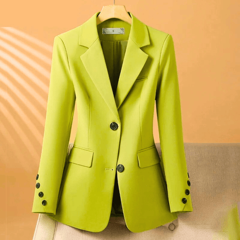 Prestige tailored blazer in light green, front view