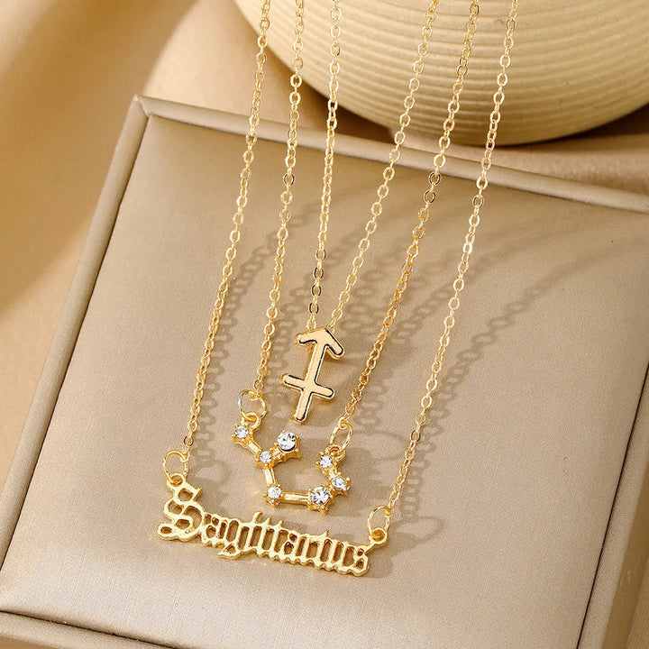 3 PCS Constellation Pendant Necklace
