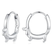Dachshund Dog Hoop Earrings