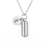 Cremation Urn Initial Charm Necklace