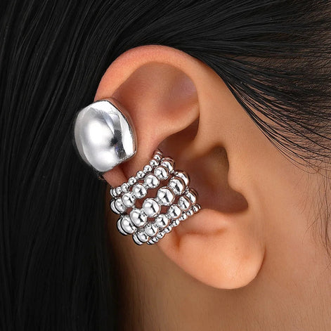 2 PCS Vintage Punk Chunky Earring Set