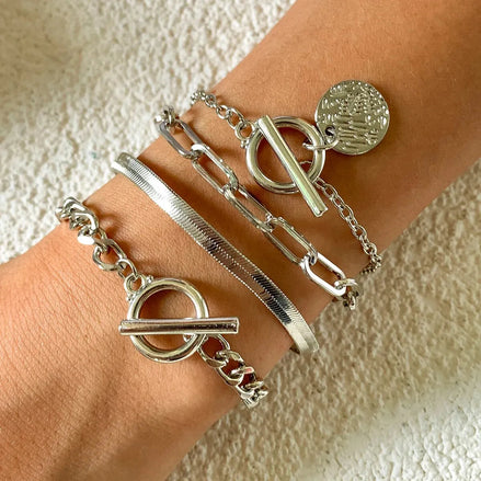 Cuban Link Coin Pendant Bracelet