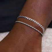 2 PCS Cuban Chain Bracelet
