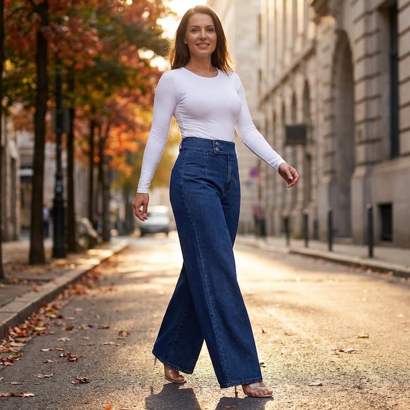 Charlotte Sculpting Wide-Leg Jeans