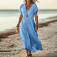 Sunny Days V-Neck Boho Dress