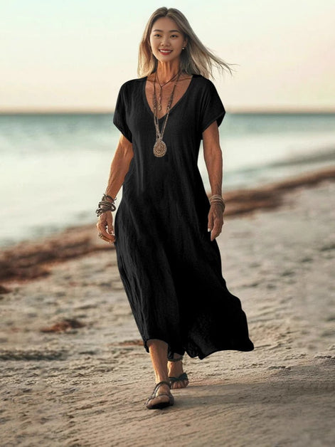 Sunny Days V-Neck Boho Dress