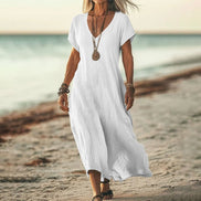 Sunny Days V-Neck Boho Dress