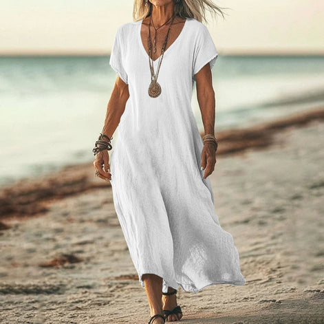 Sunny Days V-Neck Boho Dress