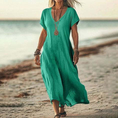 Sunny Days V-Neck Boho Dress