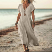 Sunny Days V-Neck Boho Dress