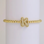 Beaded Bubble Initial Bracelet