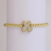 Beaded Bubble Initial Bracelet