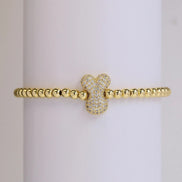 Beaded Bubble Initial Bracelet