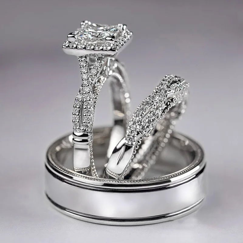3 PCS 14K Promise Ring Set