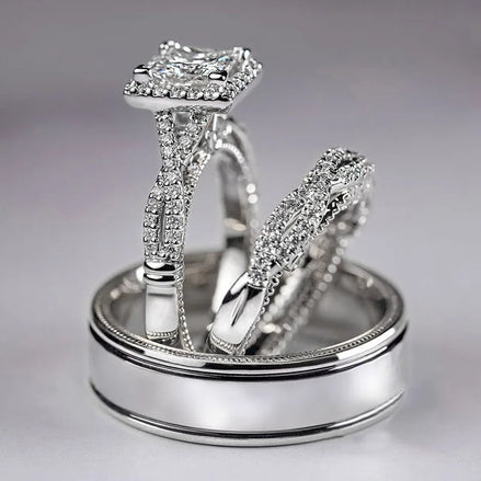 3 PCS 14K Promise Ring Set