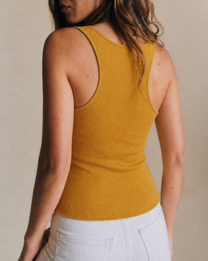 Ginger Solid Sleeveless Tank Top