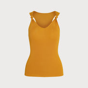 Ginger Solid Sleeveless Tank Top